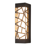 Modern Outdoor Wall Sconce with Black Iron Frame and LED Illumination