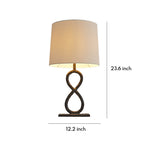 Bronze Table Lamp with Fabric Shade – European Luxury LED