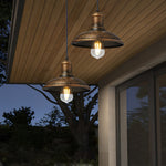 Industrial Bronze LED Pendant Light for Outdoor Ceilings