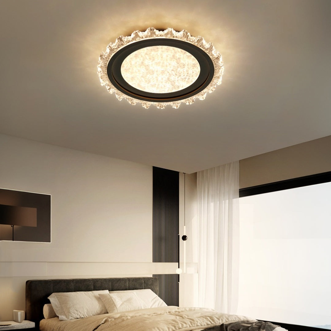Lumière Rond LED Flush Mount Ceiling Light in White