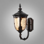 Artisan Copper Outdoor Wall Sconce with Champagne Glass Shade