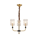 Aurelia Copper Glass Chandelier — Modern Minimalist Luxury Pendant Light