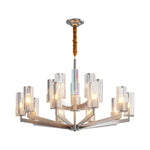 American Luxury Candle Chandelier in Brass, Chrome, or Black