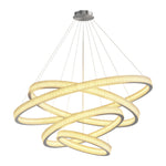 Aurelia Circular LED Chandelier in Copper, Chrome, or Black