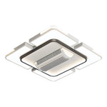 Bladeless Ceiling Fan with Full Spectrum LED Light – Modern Flush Mount