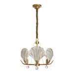 Modern Copper Shell Glass Chandelier for Dining Room and Living Room