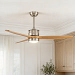 Aurelia LED Ceiling Fan with Light — Contemporary Wood-Blade Design