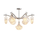 Shell Chandelier Modern Luxury Ceiling Light in Copper, Nickel, or Black