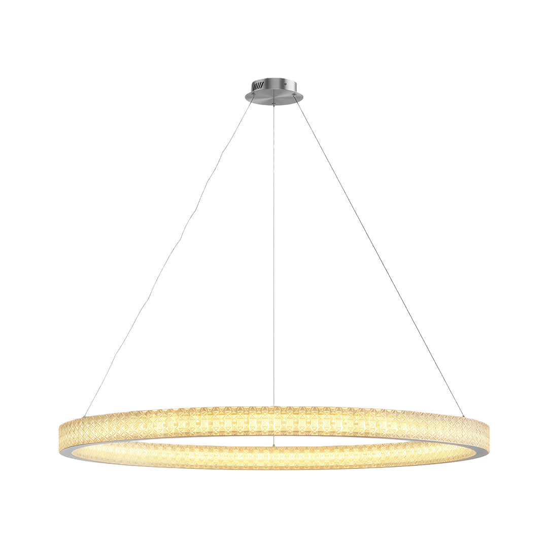 Aurelia Circular LED Chandelier in Copper, Chrome, or Black