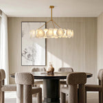 Aurelia Cloud Stone LED Chandelier in Copper | Modern Luxury Ceiling Light