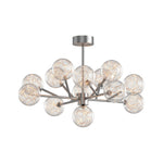 Celestial Glass Globe Chandelier – Modern Molecular LED Pendant for Dining and Living Spaces