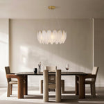 Feather Glass Chandelier Modern Luxury Pendant Light
