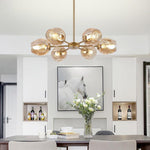 Aurelia Glass Globe Sputnik Chandelier – Nordic LED Ceiling Light