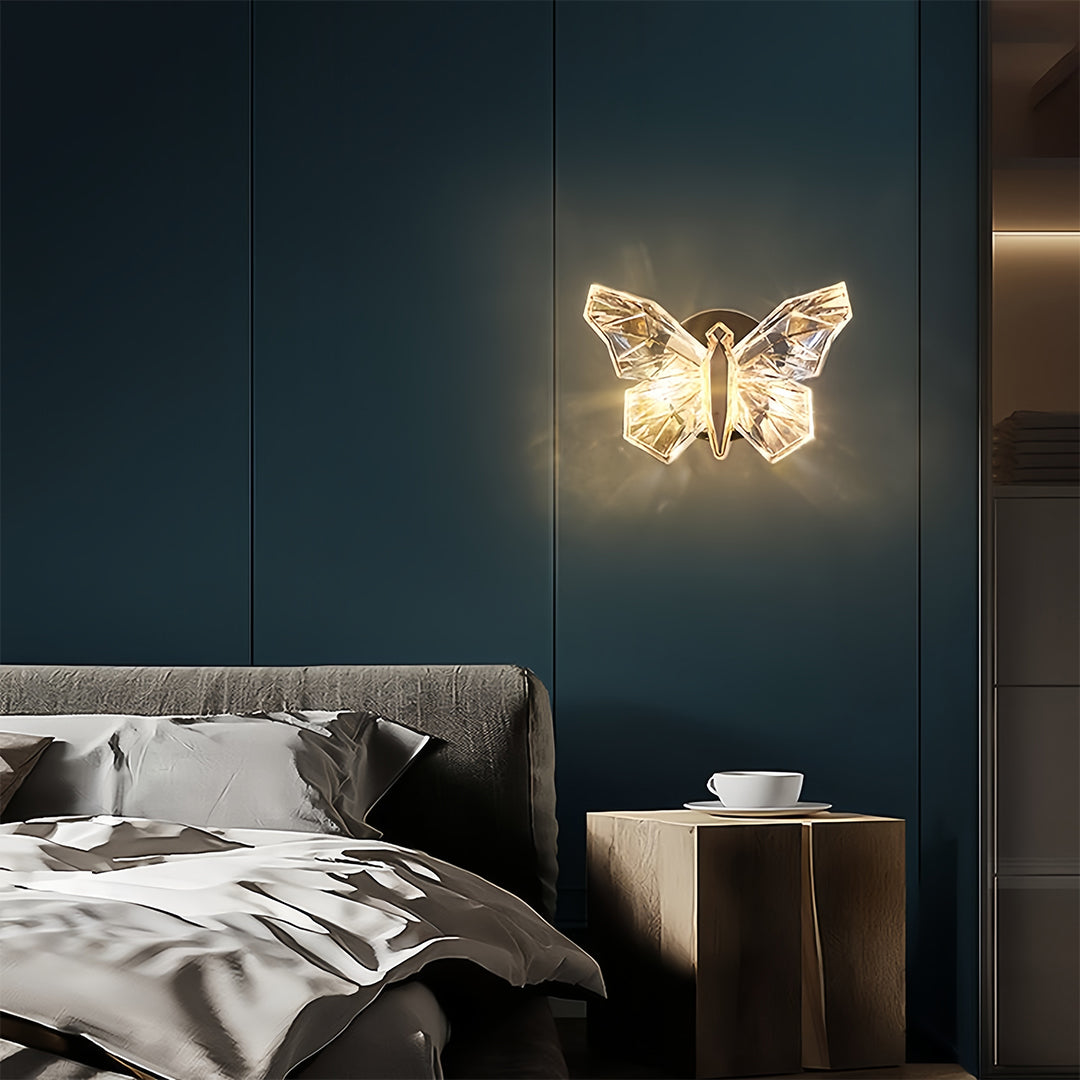 Butterfly Wall Sconce – Modern Gold LED Art Deco Lighting