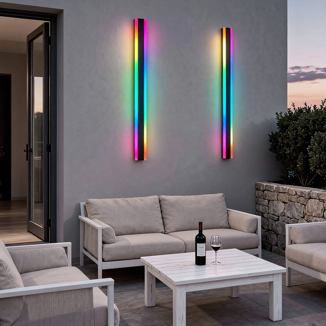 Luma Linear RGB LED Outdoor Wall Light in Stainless Steel
