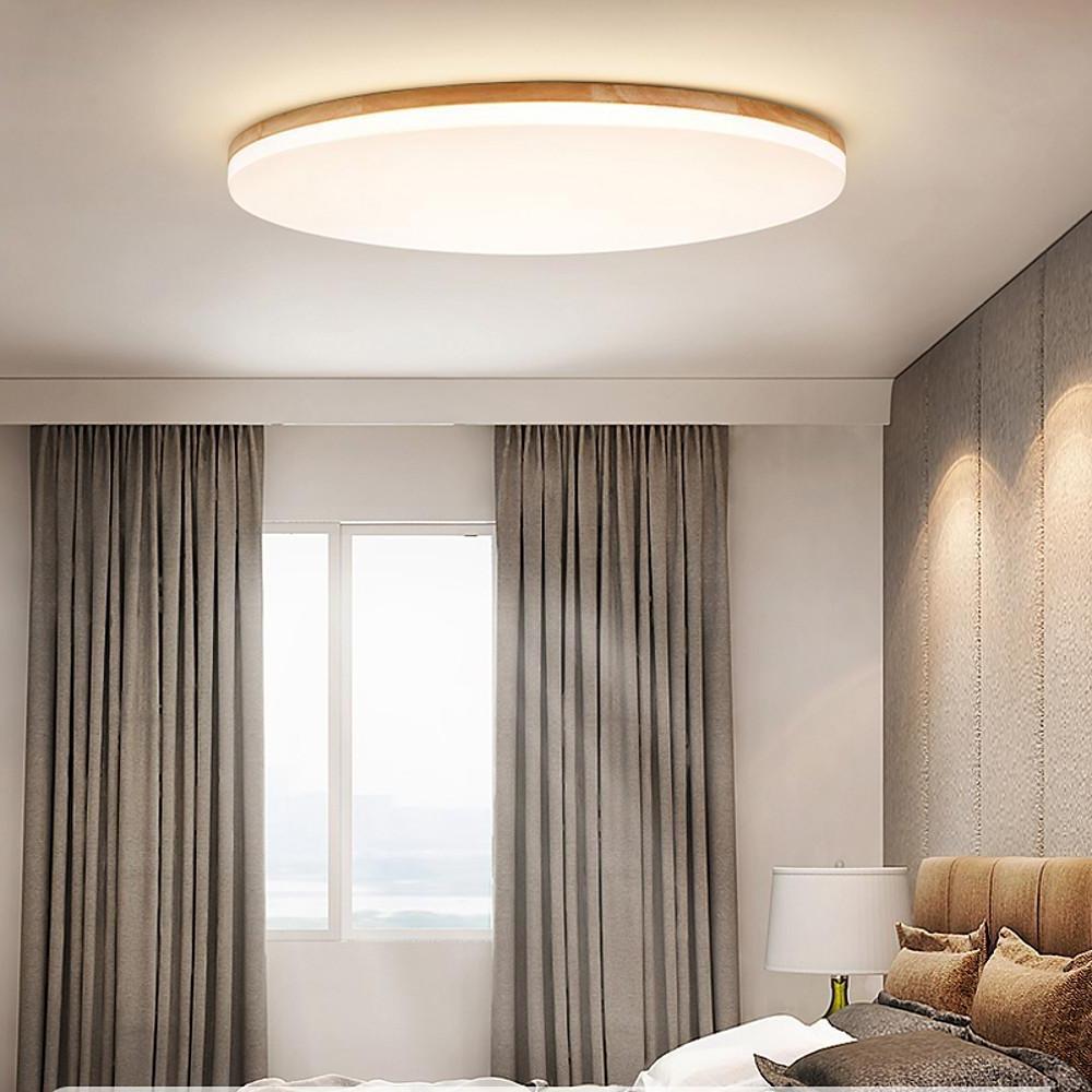Aurelia Wood & Acrylic LED Flush Mount Ceiling Light