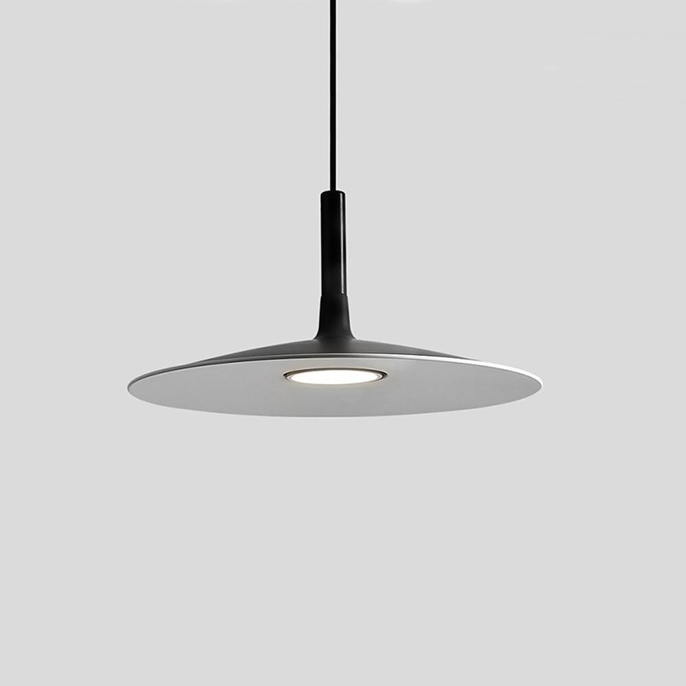 Nordic Flat Dish LED Pendant Light – Minimalist Ceiling Hanging Lamp