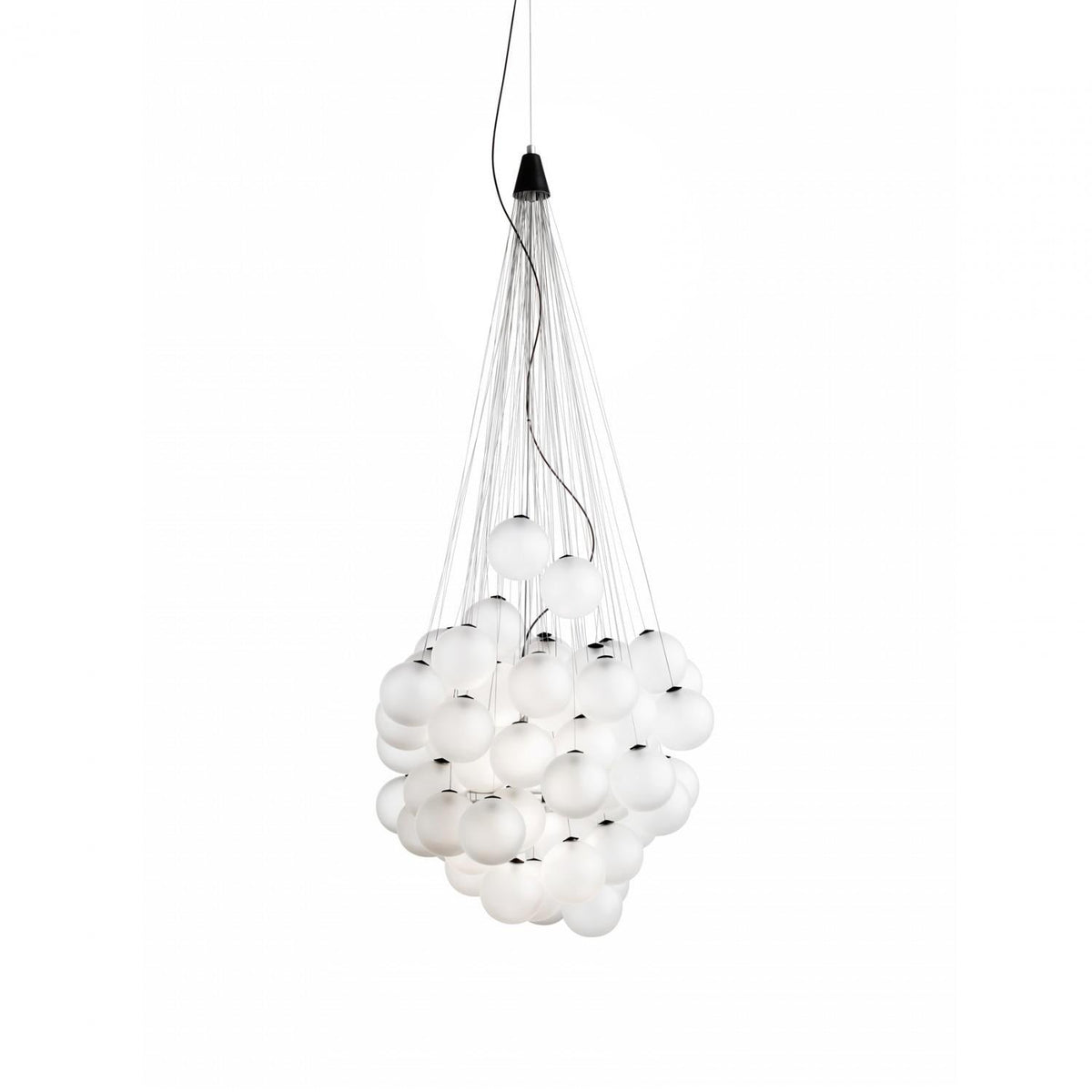 Cumulus Cascade Chandelier — Modern Glass Sphere Pendant Light