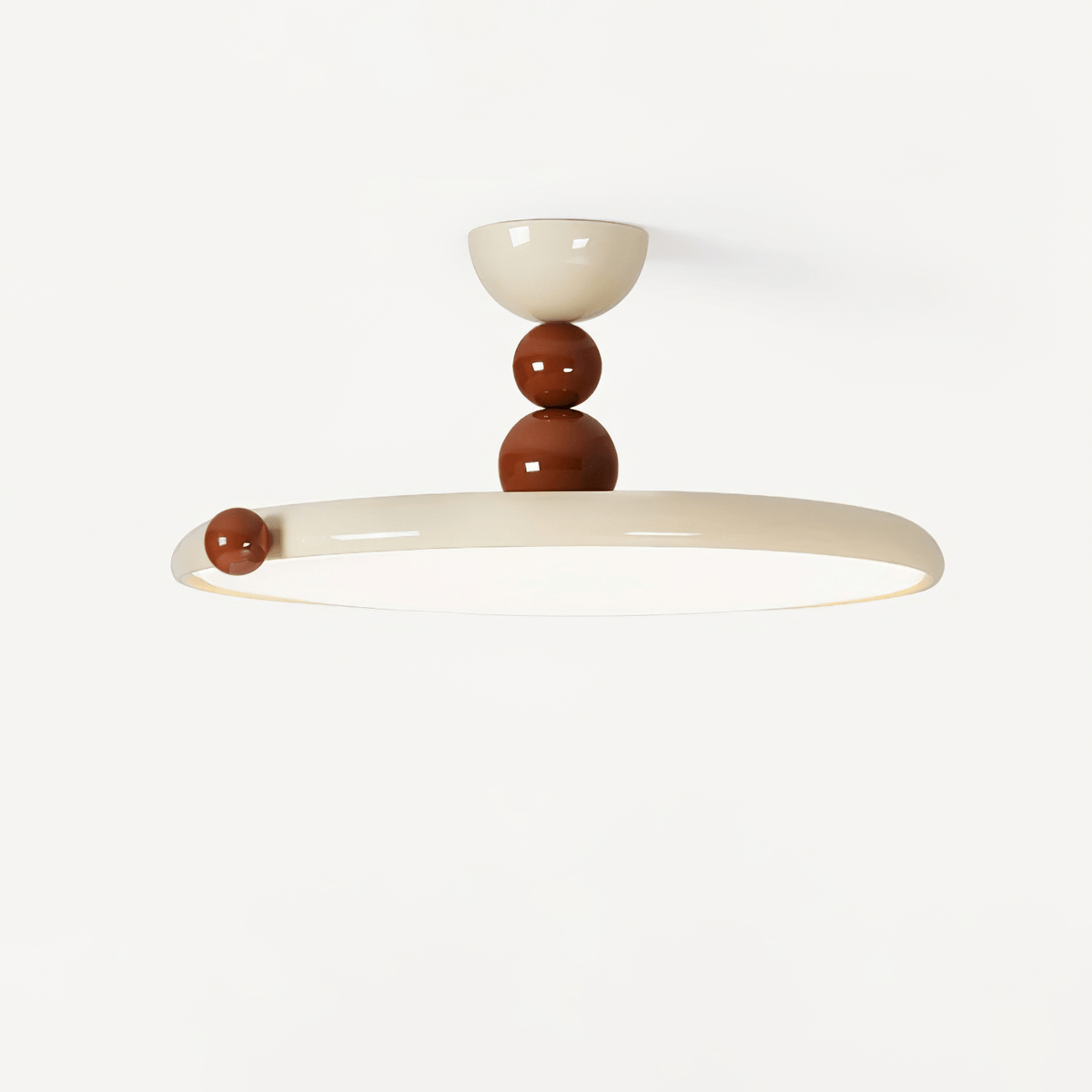 Moondrop Ceiling Light – Modern LED Flush Mount with Terracotta Accents