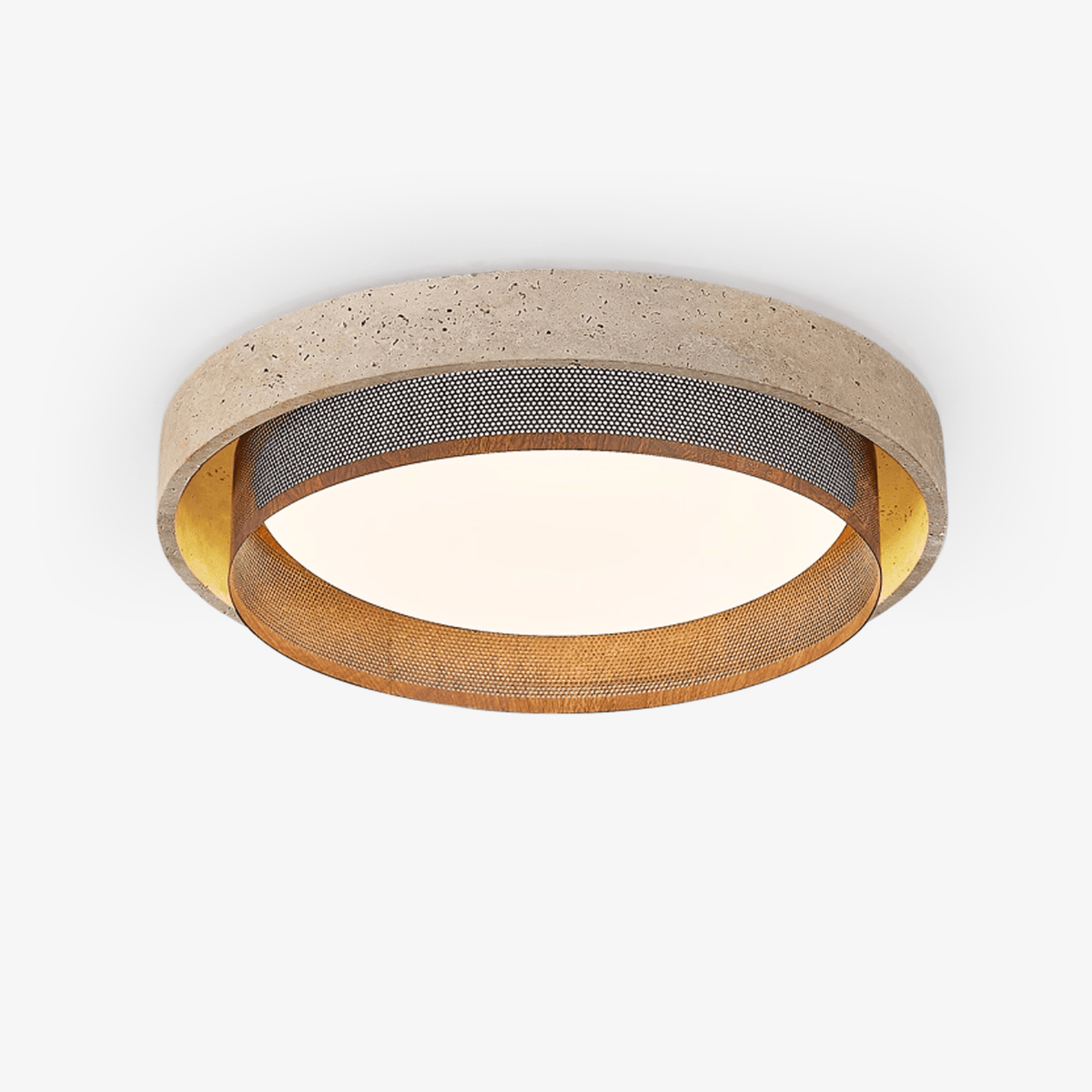 Terra Forge Ceiling Light in Yellow Travertine