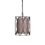 Noir Linen Pendant Light – Vintage Industrial Ceiling Lamp for Bedroom, Dining, and Living Spaces