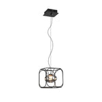 Nordic Magic Cube LED Pendant Light – Caged Geometric Glass Shade