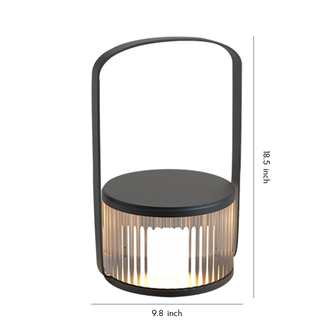 Portable LED Lantern with Stainless Steel Frame and Warm Ambient Glow