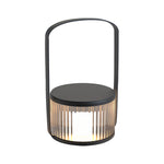 Portable LED Lantern with Stainless Steel Frame and Warm Ambient Glow