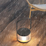 Portable LED Lantern with Stainless Steel Frame and Warm Ambient Glow