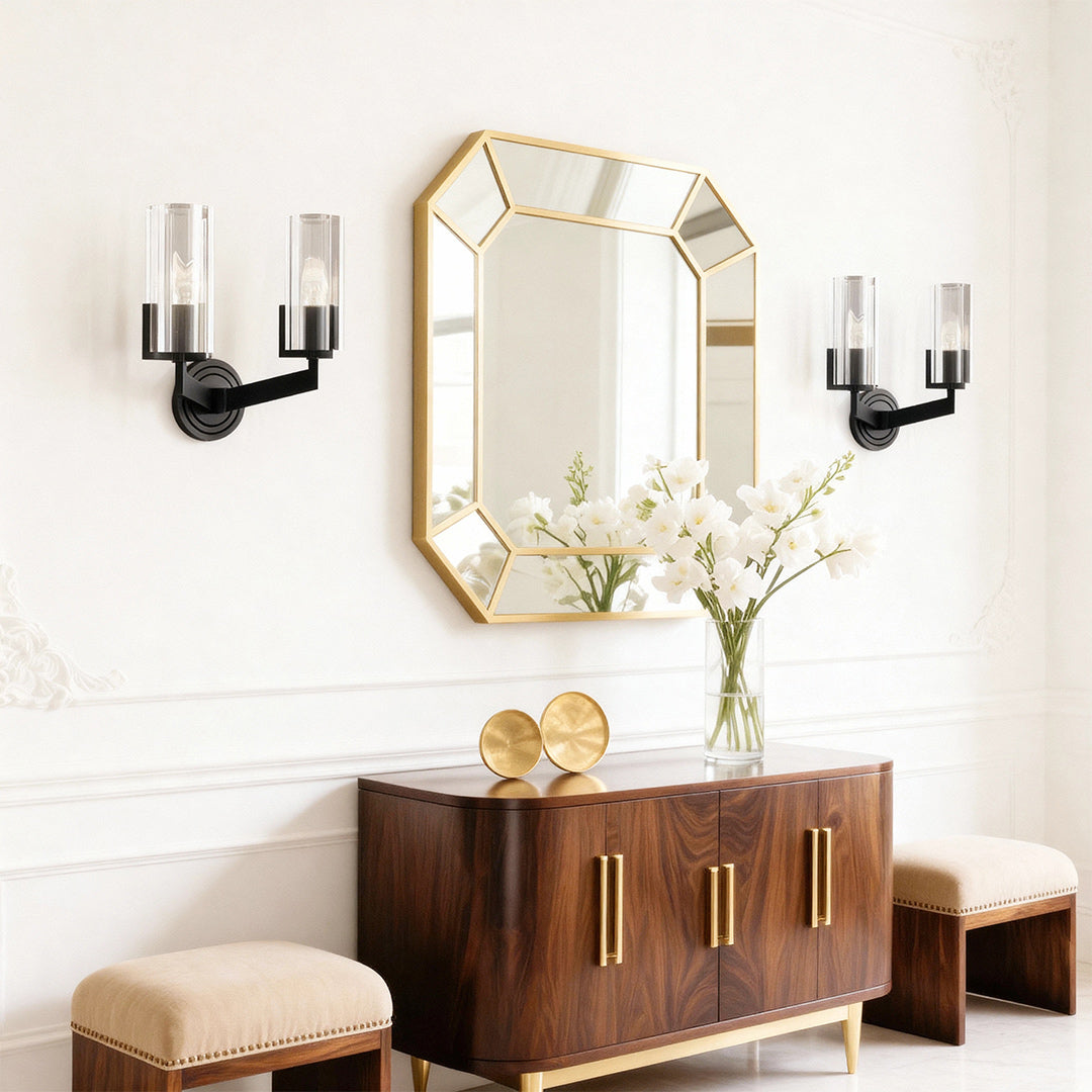 Minimalist Copper Wall Sconce with Glass Shade for Modern Interiors