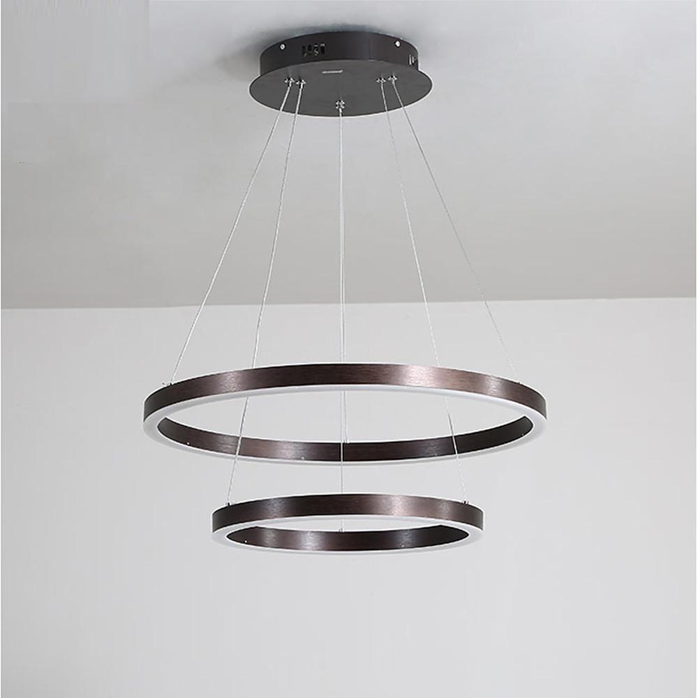 Modern Led Circular Chandelier Two Tier Minimalist Pendant Light