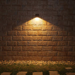 Geometric Outdoor Wall Sconce with Directional LED Light