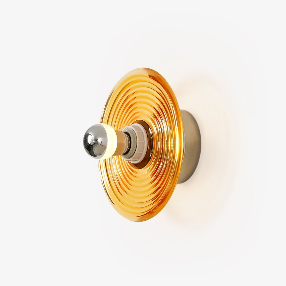 Solaris Nodo Wall Sconce in Amber Glass and Chrome