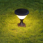 Modern Outdoor Bollard Light in Black Aluminum for Pathways and Courtyards