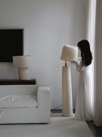 Vellum Sculptural Floor Lamp – Modern Artisan Lighting for Living Room & Bedroom