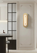 Aurelia Perforated Alabaster Wall Sconce in Gold
