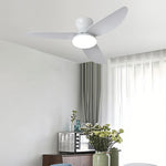 Modern 3-Blade Ceiling Fan with Dimmable LED Light and Remote