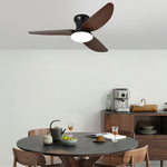 Modern 3-Blade Ceiling Fan with Dimmable LED Light and Remote