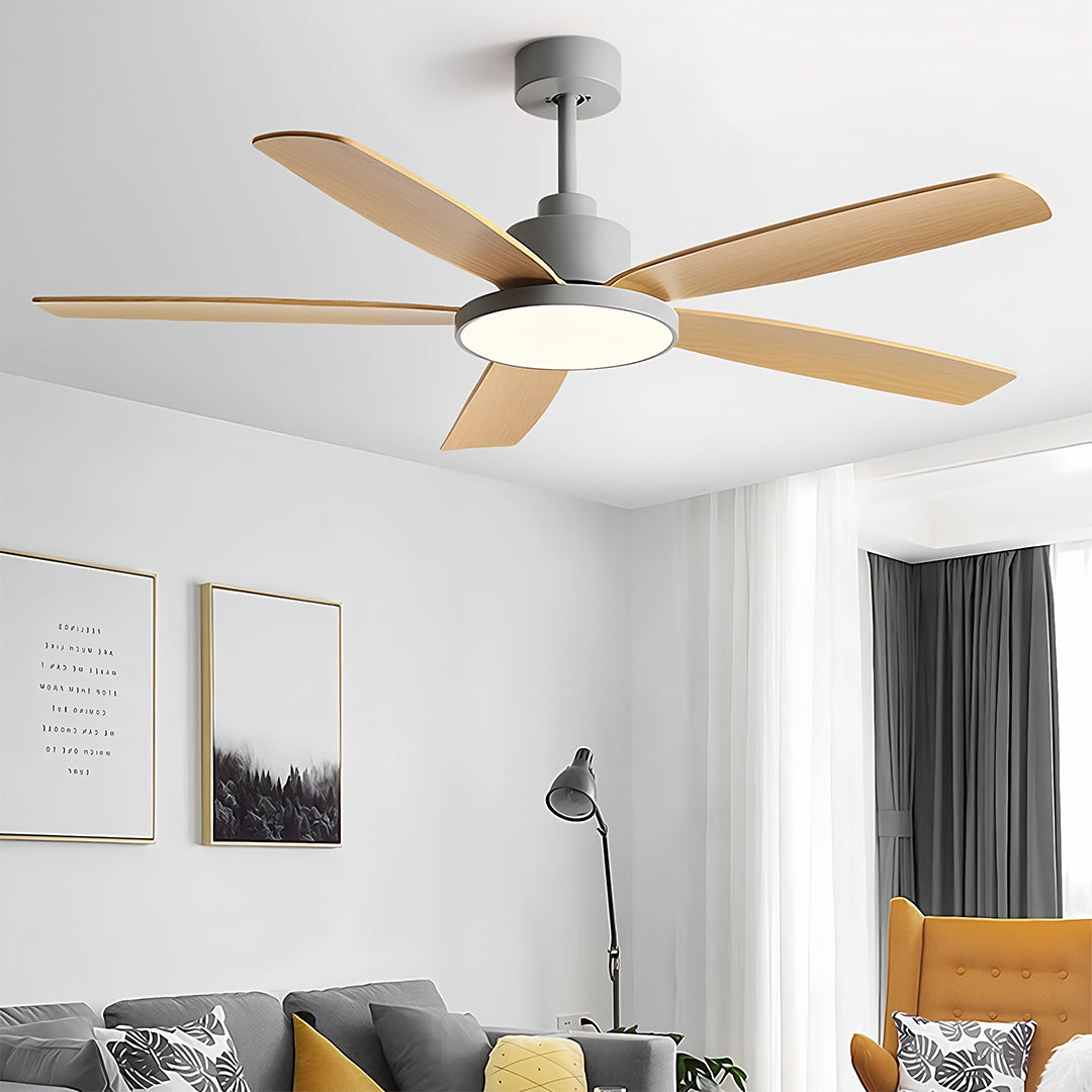 Aurelia Five-Light Ceiling Fan with LED Illumination – Nordic Minimalist Design
