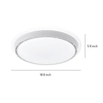 French Retro Ceiling Light with Hidden Fan, Dimmable LED Flush Mount