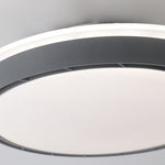 French Retro Ceiling Light with Hidden Fan, Dimmable LED Flush Mount