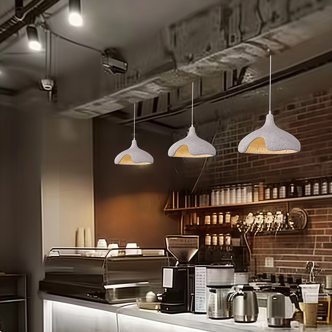 Artisan Cement Pendant Light with Adjustable Cord for Modern Interiors