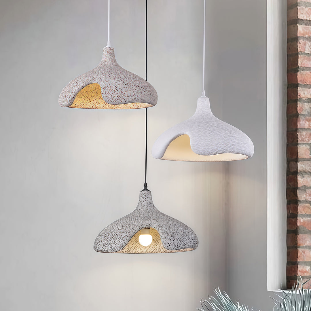 Artisan Cement Pendant Light with Adjustable Cord for Modern Interiors