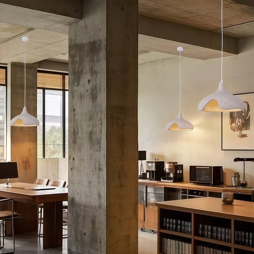 Artisan Cement Pendant Light with Adjustable Cord for Modern Interiors