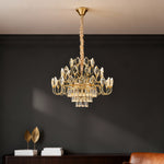 Lumière Cristal LED Chandelier in Gold French Style