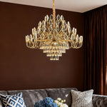 Lumière Cristal LED Chandelier in Gold French Style