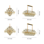 Lumière Cristal LED Chandelier in Gold French Style