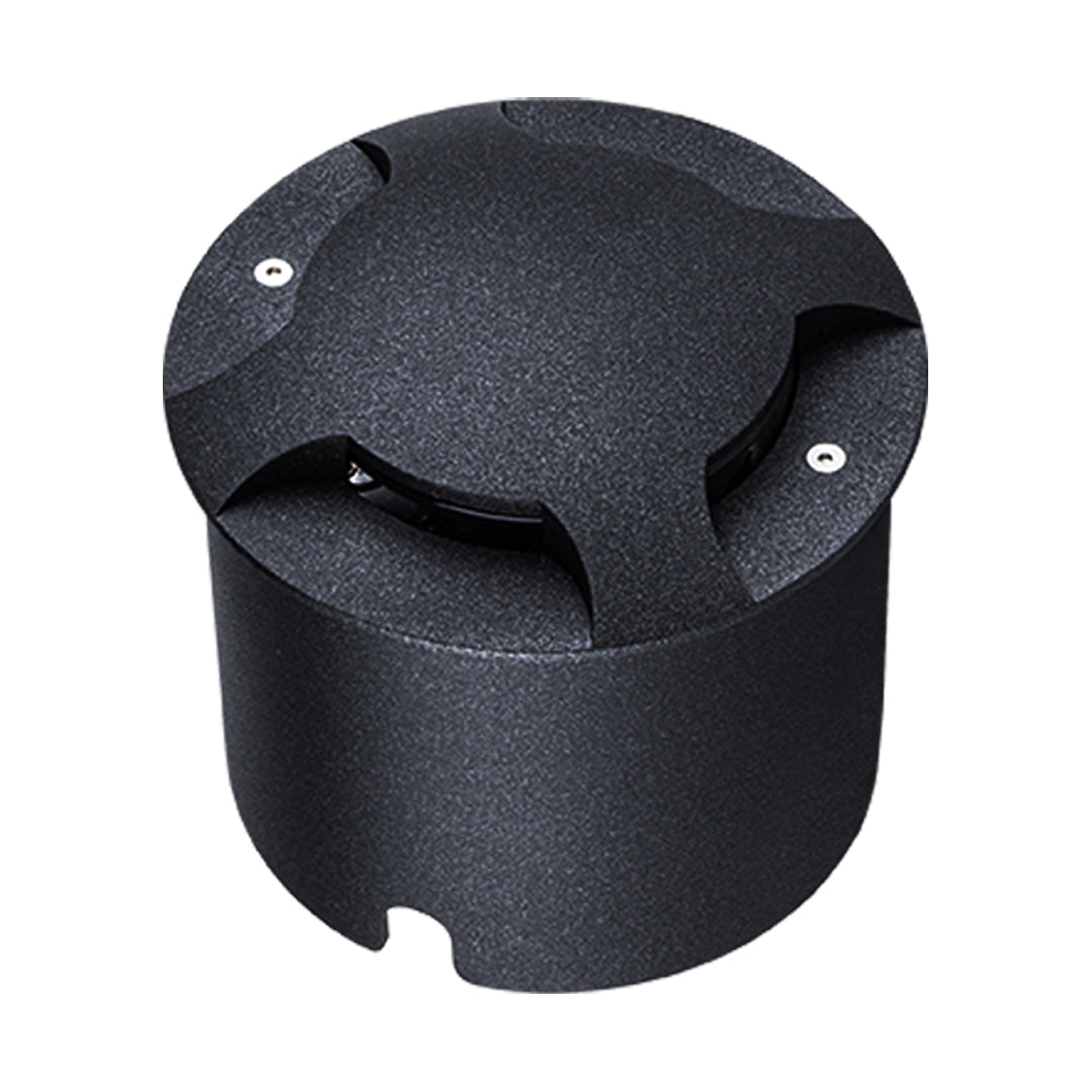 Minimalist Side-Lit Outdoor Well Lights – 3000K Warm LED In-Ground Cylinder