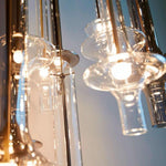 Lumen Glass Pendant Light in Smoke and Clear for Modern Interiors