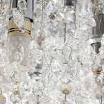 French Crystal Chandelier Ceiling Light with Gold Stainless Steel Frame